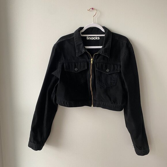 Mother Denim The Chiclet Cropped Denim Jacket In Smacking Good - Picture 4 of 9